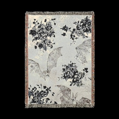 Nocturne Bat Bloom Blanket