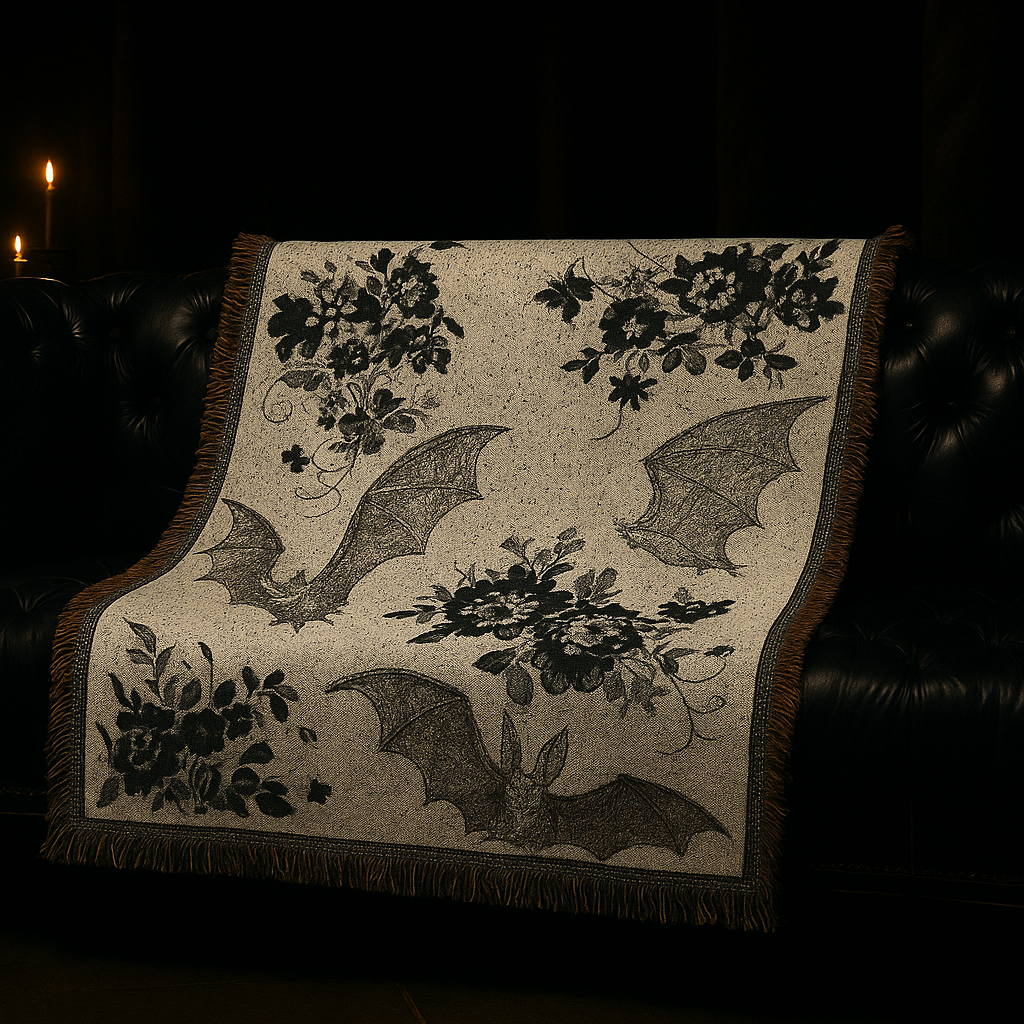 Nocturne Bat Bloom Blanket