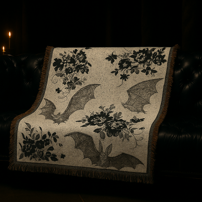 Nocturne Bat Bloom Blanket