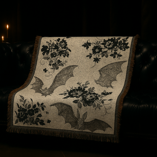Nocturne Bat Bloom Blanket