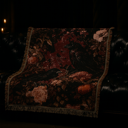Crimson Crows Blanket