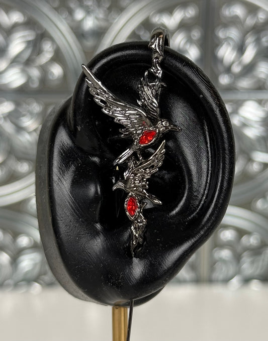 Crimosn Wing Earrings
